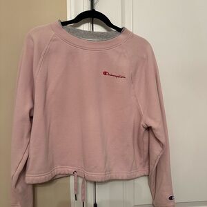 Champion Women's Light Pink Crew Neck Sweater
